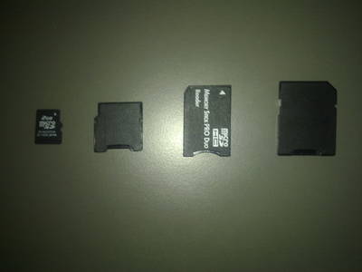 Billede af adaptere, SD-kort til Memory Stick Pro Duo
