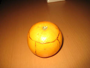 Snittet appelsin