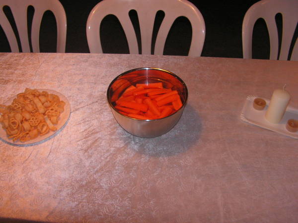 Billede af gulerødder, serveret som snack